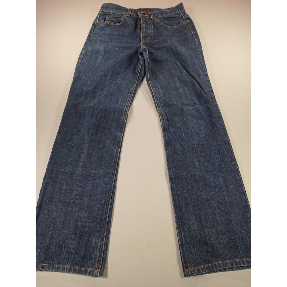 J.Crew Womens Straight Leg Jeans Dark Wash Button Fly 100% Cotton Size 4/30